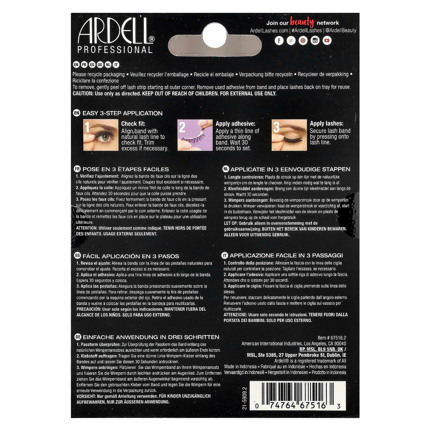 Ardell Wispies Eyelashes 6 Pairs Black - Image 2
