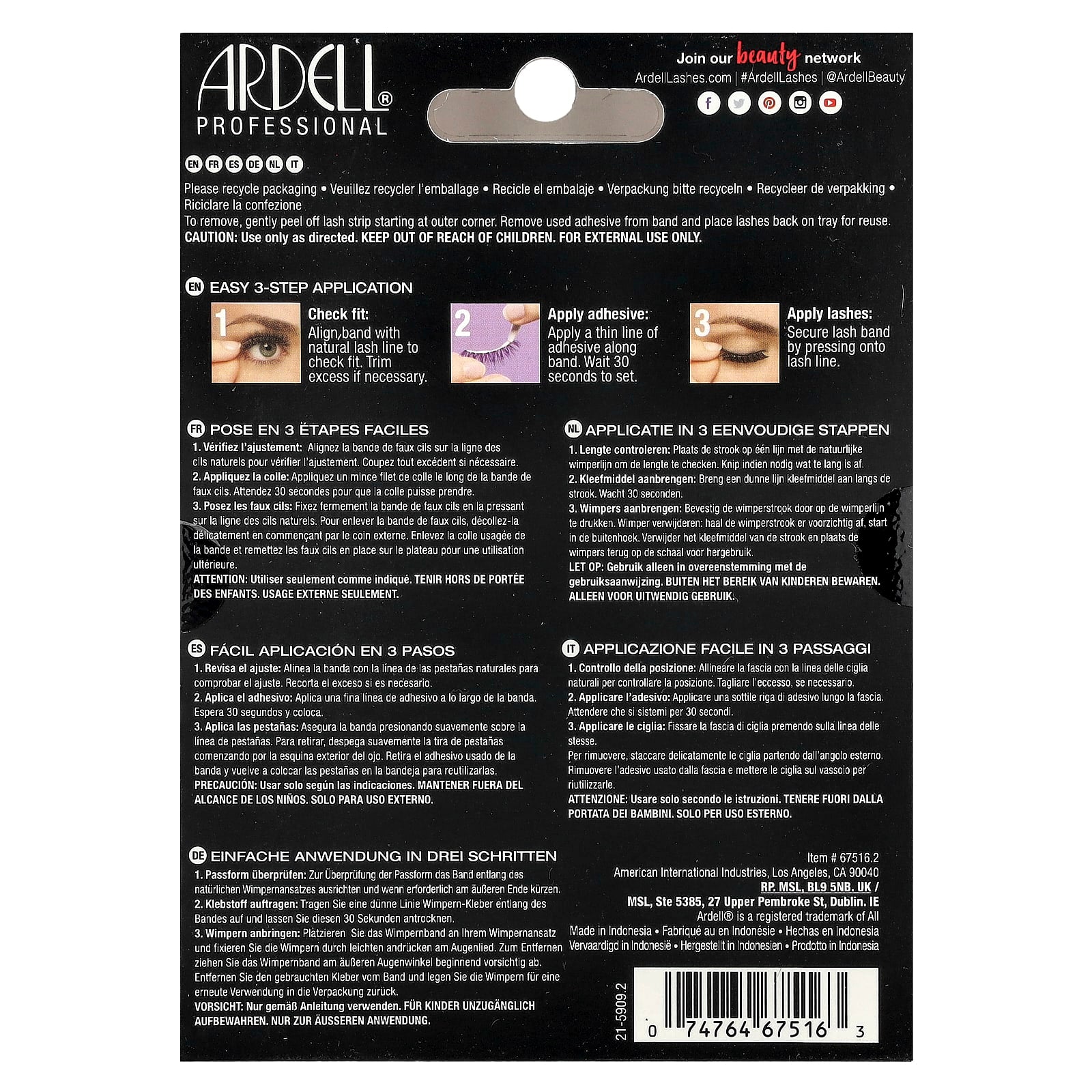 Ardell Wispies Eyelashes 6 Pairs Black - Image 2