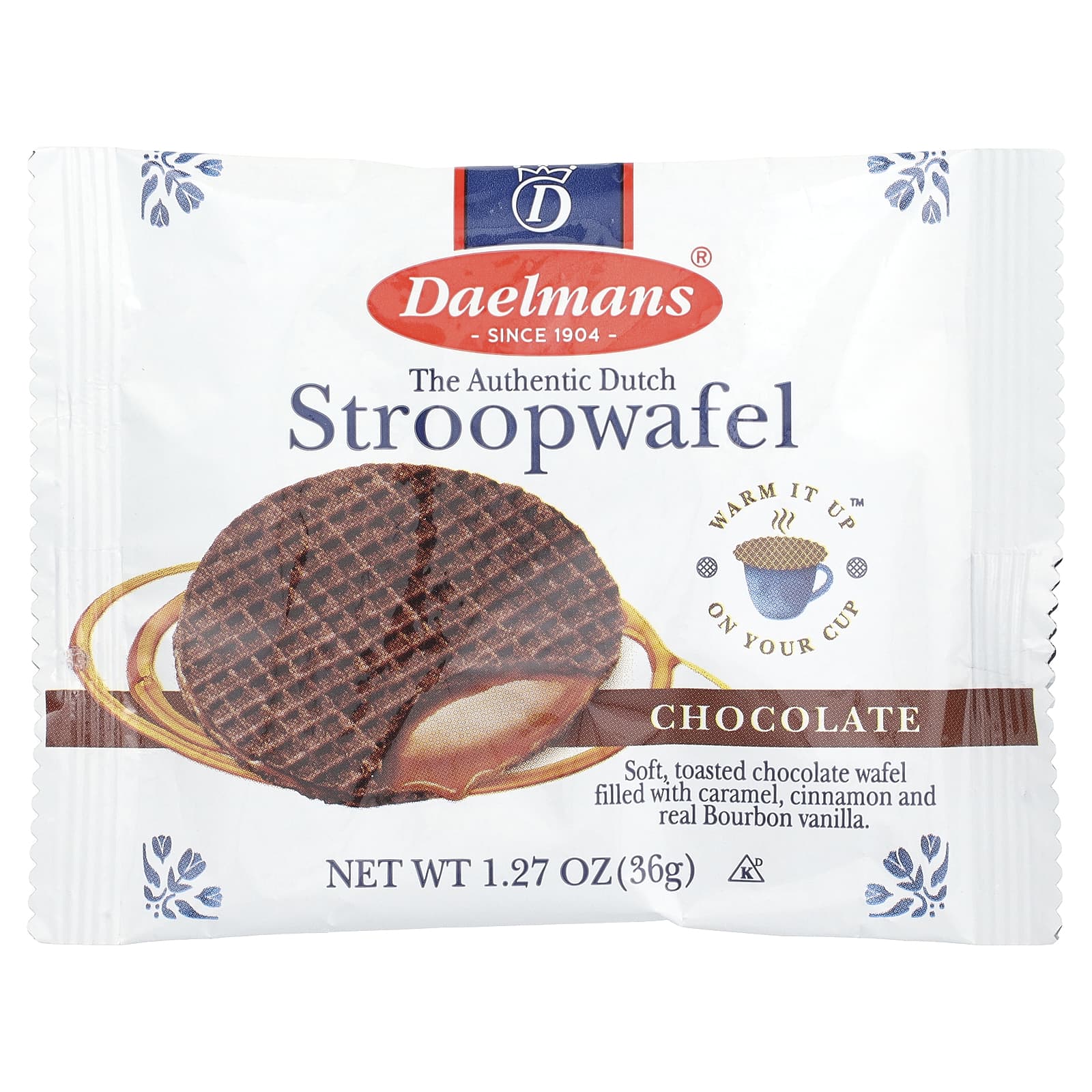 Daelmans, Stroopwafels, Chocolate, 24 Waffles, 1.27 oz (36 g) Each