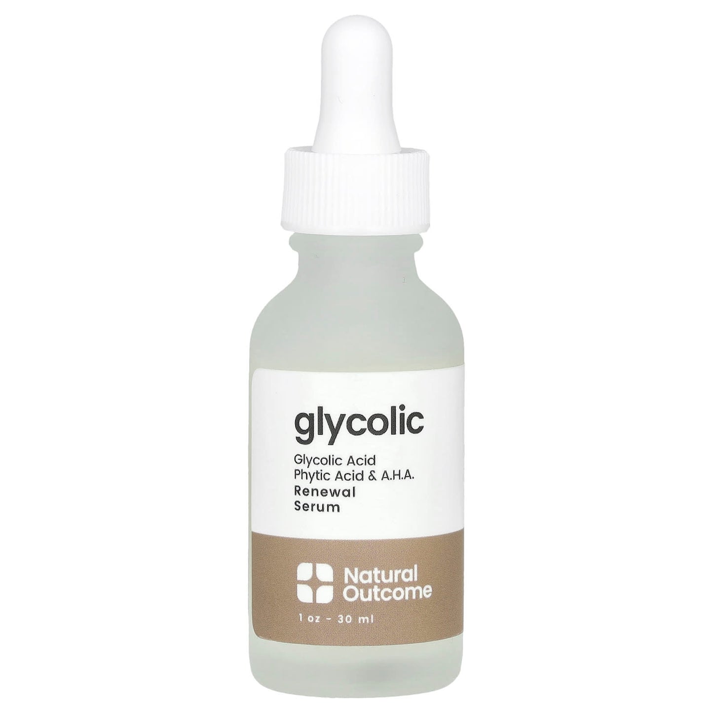 Natural Outcome, Glycolic, Renewal Serum, Fragrance Free, 1 oz (30 ml) - Image 1