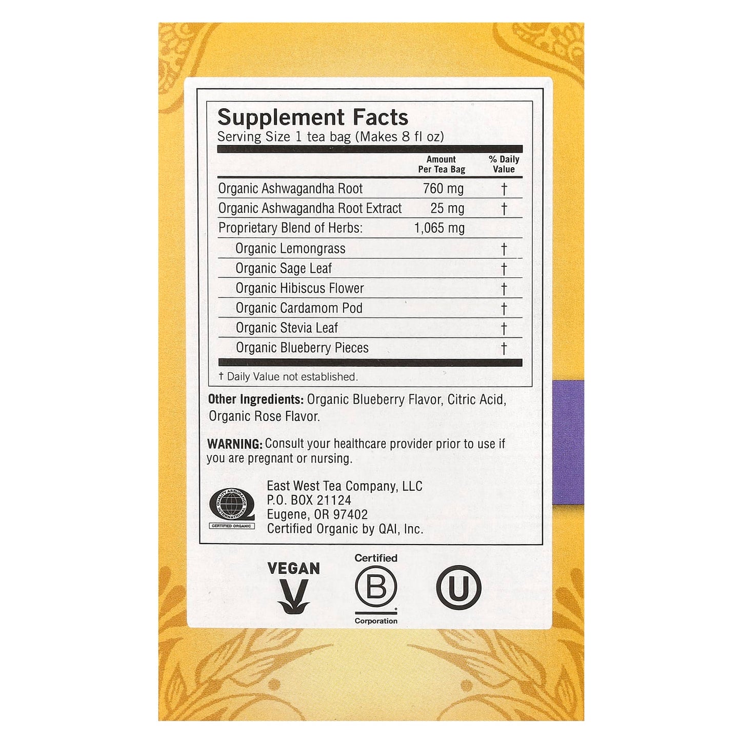 Yogi Tea, Stress Relief, Blueberry Sage, Caffeine Free, 16 Tea Bags, 1.12 oz (32 g) - Image 2