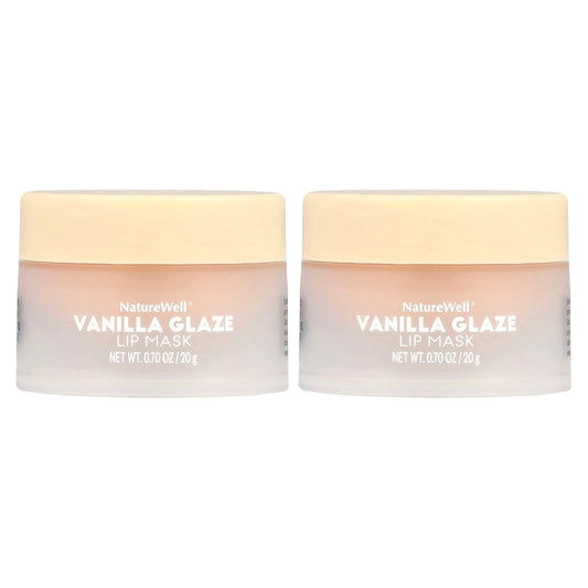 Naturewell, Hydrating Lip Mask, Vanilla Glaze, 2 Pack, 0.70 oz (20 g) Each - Image 1