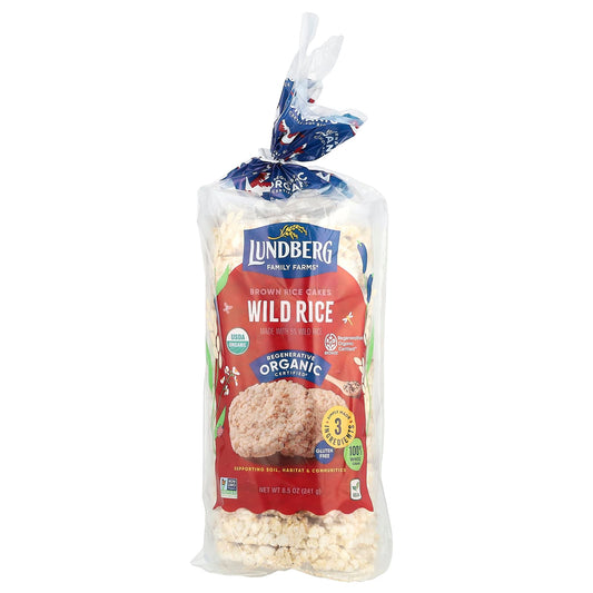 Lundberg, Organic Brown Rice Cakes, Wild Rice , 8.5 oz (241 g) - Image 1