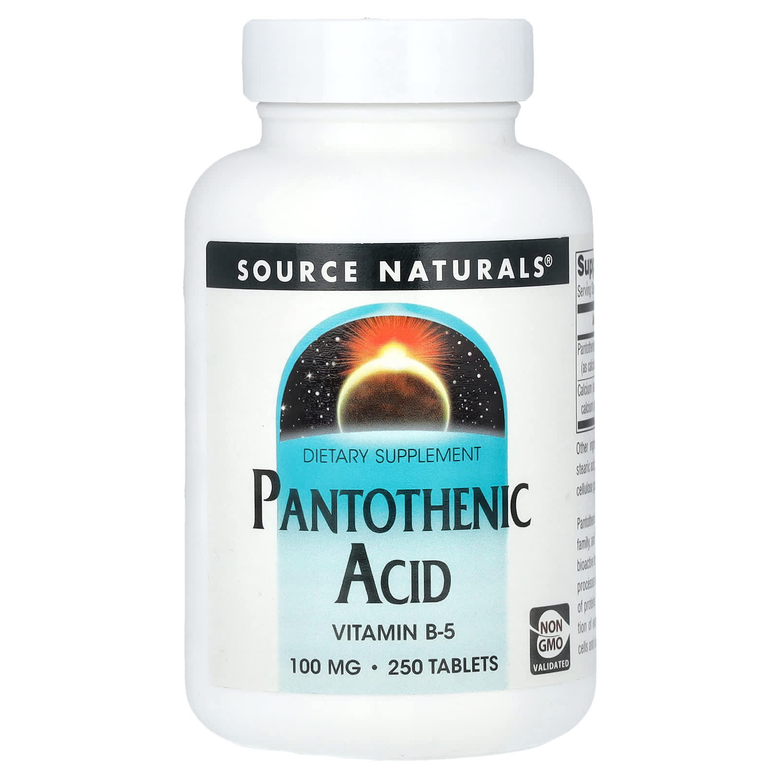 Source Naturals, Pantothenic Acid, 250 Tablets - Image 1