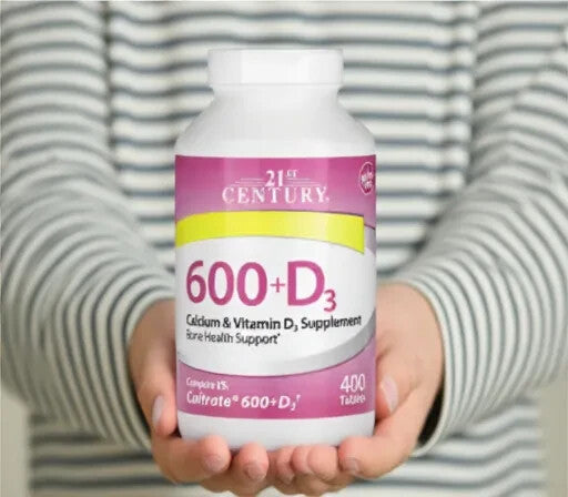 21st Century, 600+D3, Calcium & Vitamin D3 Supplement, 400 Tablets