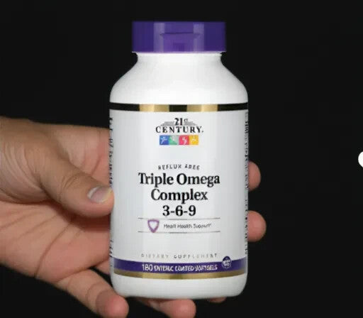 21st Century, Triple Omega Complex 3-6-9, 180 Enteric Coated Softgels