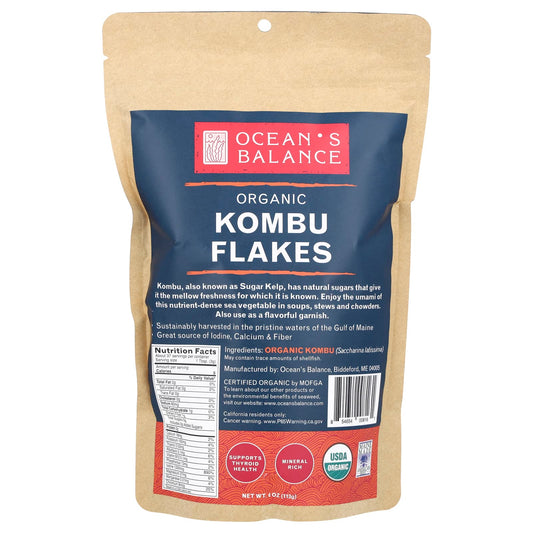 Ocean's Balance, Organic Kombu Flakes, 4 oz (113 g) - Image 1