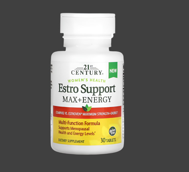 21st Century, Women's Health, Estro Support Max + Energy, 30 Tablets