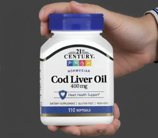 21st Century, Norwegian Cod Liver Oil, 400 mg, 110 Softgels