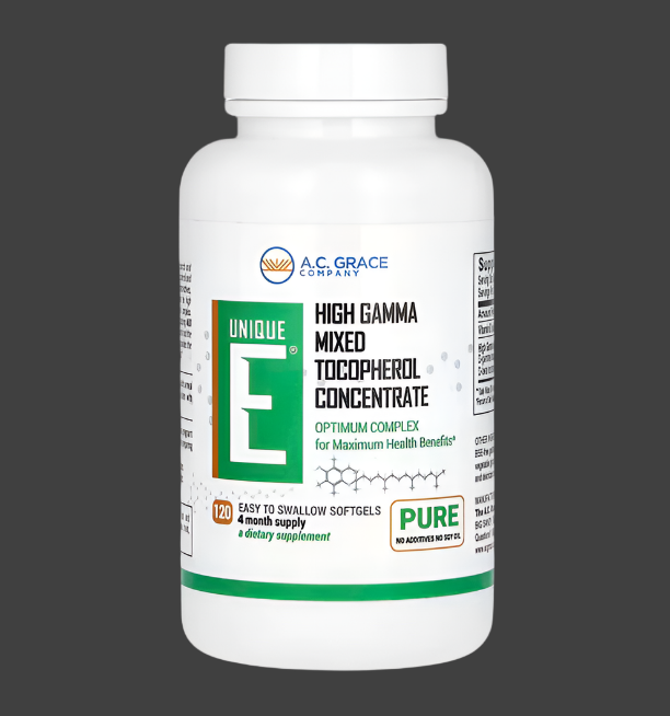 A.C. Grace Company, Unique E, High Gamma, Mixed Tocopherol Concentrate, 120 Softgels