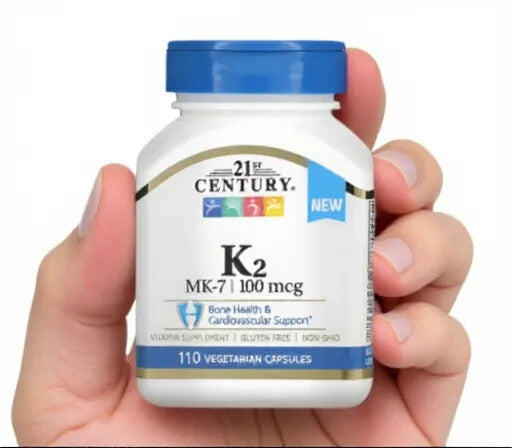 21st Century, K2, MK-7, 100 mcg, 110 Vegetarian Capsules