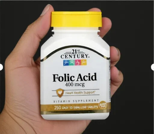 21st Century, Folic Acid, 400 mcg, 250 Easy to Swallow Tablets