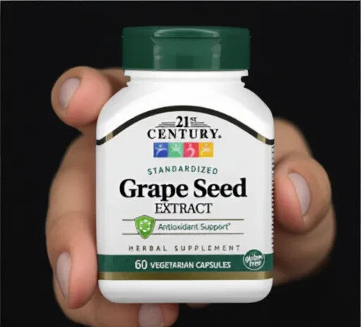 21st Century, Grape Seed Extract, Standardized, 100 mg, 60 Vegetarian Capsules (50 mg per Capsule)