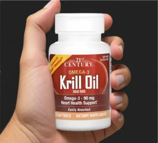 21st Century, Krill Oil, 350 mg, 60 Softgels, Expiry: 04/2027, Free Shipping