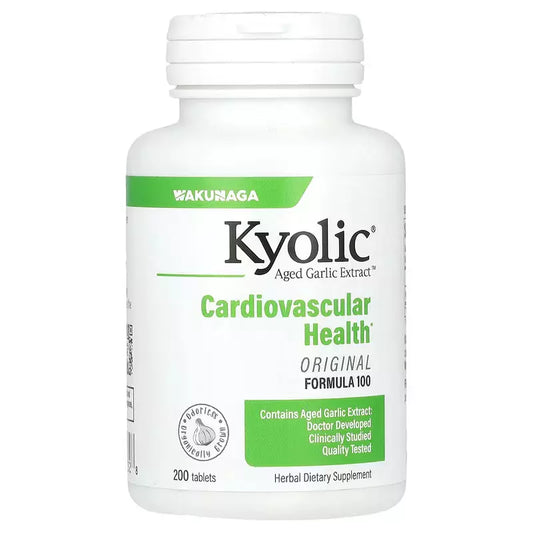 Kyolic, Aged Garlic Extract, Cardiovascular,Formula 100, 200Tabs, Expiry:2028