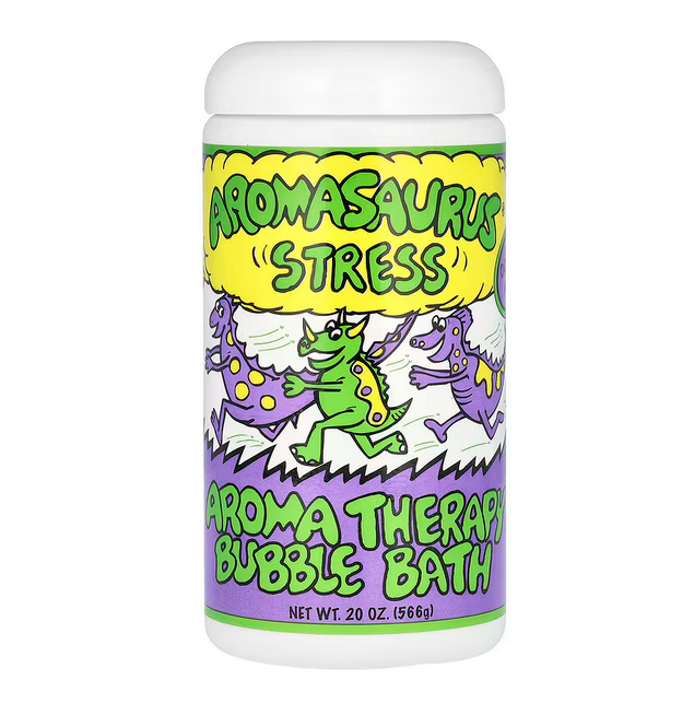 Abra Therapeutics, Aromasaurus Stress, Aroma Therapy Bubble Bath For Children, 20 oz (566 g)