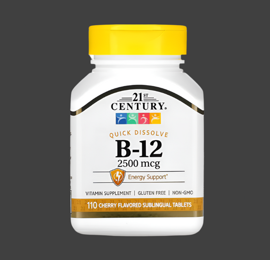 21st Century, B-12, Cherry, 2,500 mcg, 110 Sublingual Tablets
