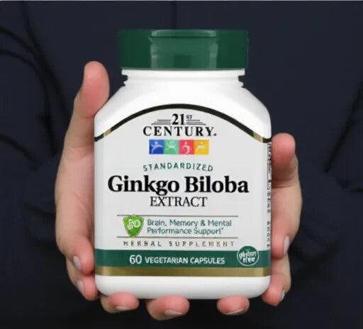 21st Century, Ginkgo Biloba Extract, Standardized, 60 mg, 60 Vegetarian Capsules