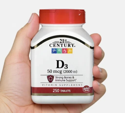 21st Century, Vitamin D3, 50 mcg (2,000 IU), 250 Softgels
