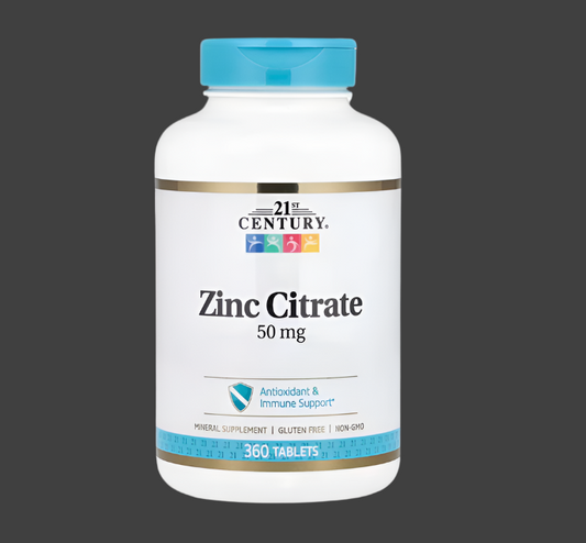 21st Century, Zinc Citrate, 50 mg, 360 Tablets