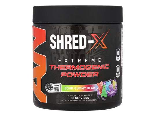 ABE, Shred-X, Extreme Thermogenic Powder, Sour Gummy Bear, 10.58 oz (300 g)