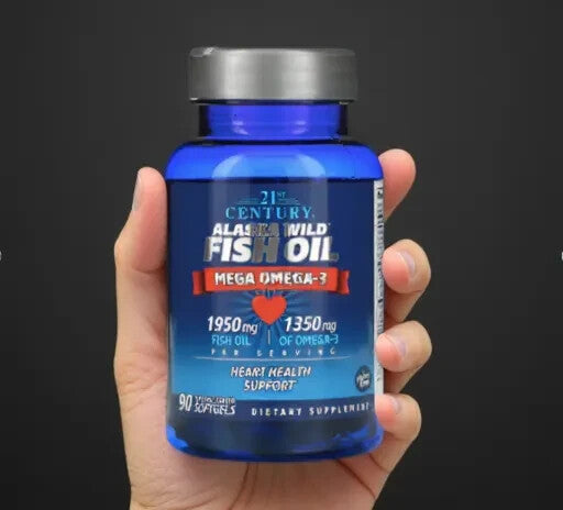 21st Century, Alaska Wild Fish Oil, Mega Omega 3, 90 Enteric Coated Softgels