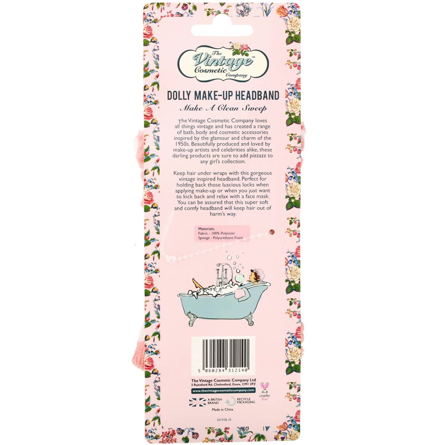 The Vintage Cosmetic Company, Make-Up Headband, Dolly, 1 Count - Image 2