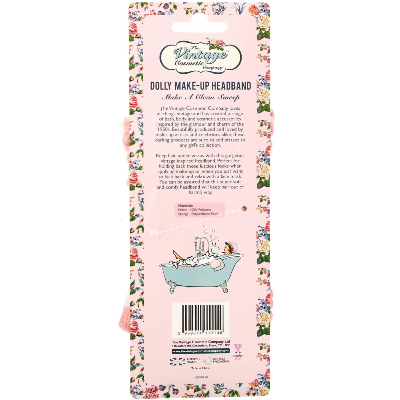 The Vintage Cosmetic Company, Make-Up Headband, Dolly, 1 Count - Image 2