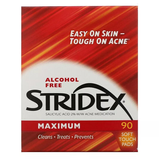 SSTRIDEX - SINGLE-STEP ACNE CONTROL - MAXIMUM - 90 SOFT TOUCH PADS - New Stock