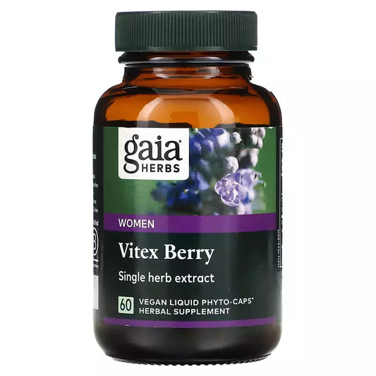 Gaia Herbs, Vitex Berry for Women, 60 Vegan Liquid Phyto-Caps, Expiry:2027