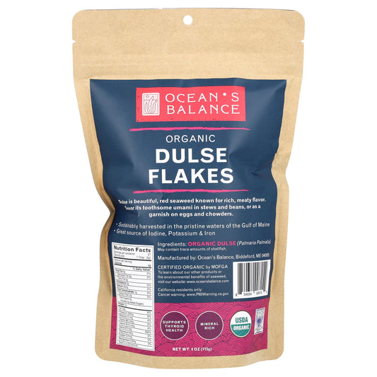 Ocean's Balance, Organic Dulse Flakes, 4 oz (113 mg) - Image 1
