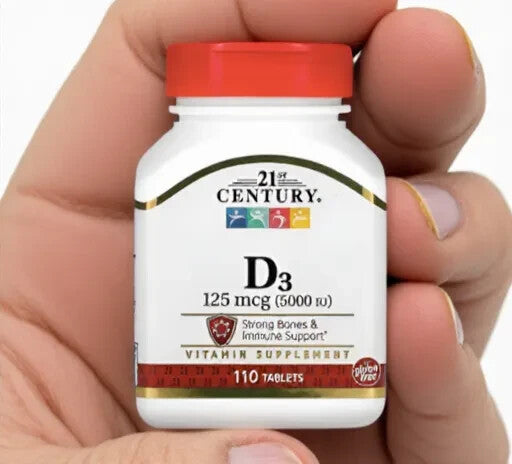21st Century, Vitamin D3, 125 mcg (5,000 IU), 110 Rapid Release Softgels