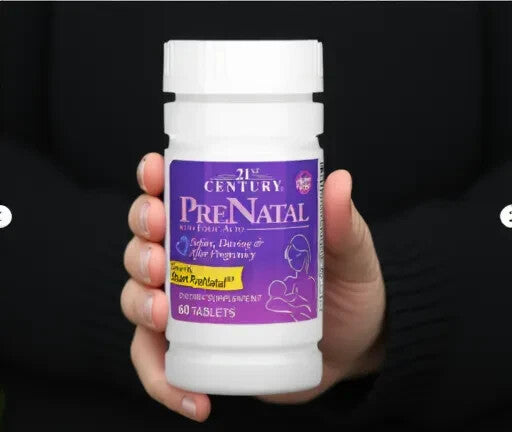 21st Century, PreNatal with Folic Acid, 60 Tablets