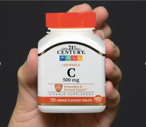 21st Century, Chewable C, Orange Flavor, 500 mg, 110 Tablets