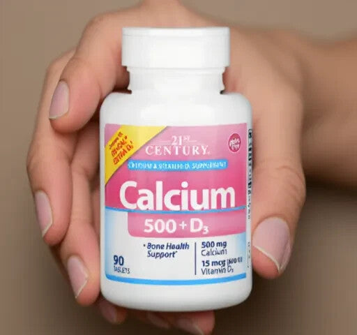 21st Century, Calcium 500 + D3, 15 mcg (600 IU), 90 Tablets