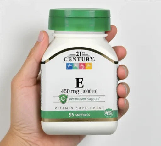 21st Century, E, 450 mg (1,000 IU), 55 Softgels