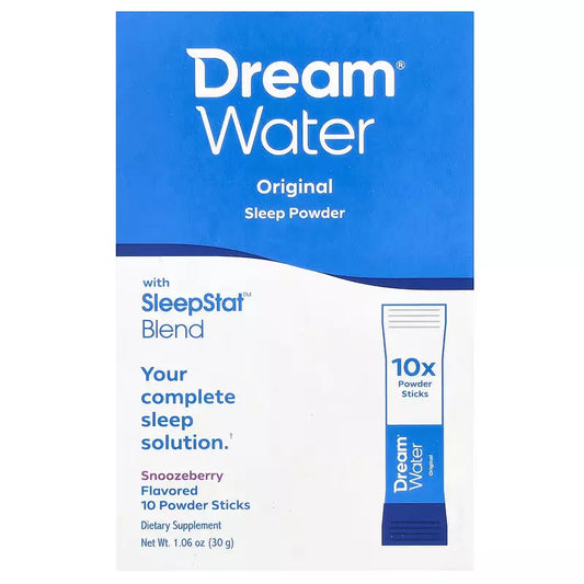 Dream Water, Original Sleep Powder, Snoozeberry, 10 Sticks, Expiry:11/2025