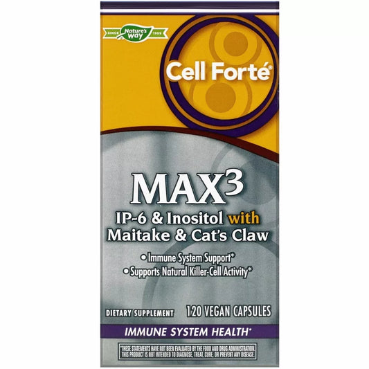 NATURE'S WAY, CELL FORTÉ MAX3, 120 VEGAN CAPSULES - EXP: 2026
