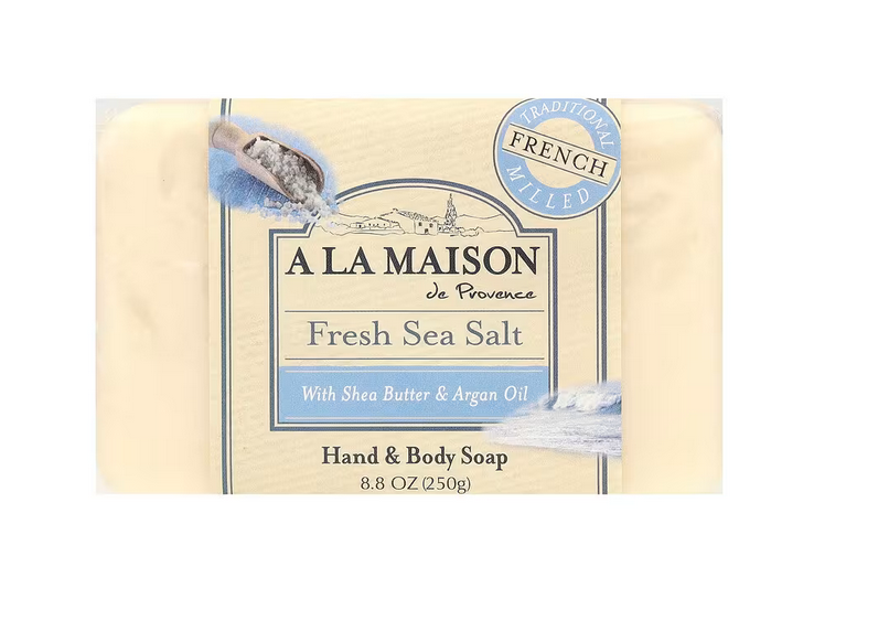 A La Maison de Provence, Hand & Body Soap Bar, Fresh Sea Salt, 8.8 oz (250 g)