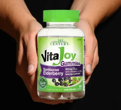 21st Century, VitaJoy Gummies, Sambucus Elderberry, 60 Vegetarian Gummies