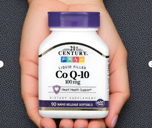 21st Century, Liquid Filled CoQ-10, 100 mg, 90 Rapid Release Softgels, Expiry: 07/2027, Free Shipping