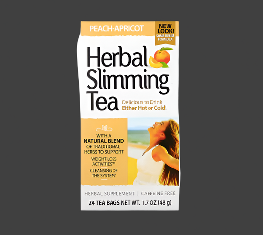 21st Century, Herbal Slimming Tea, Peach-Apricot, Caffeine Free, 24 Tea Bags, 1.7 oz (48 g)