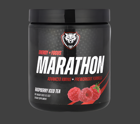 6AM Run, Marathon, Advanced Amino + Preworkout Formula, Raspberry Iced Tea, 12.7 oz (360 g)