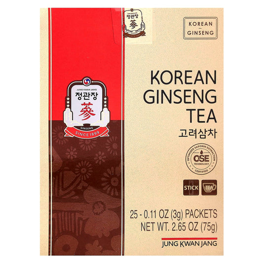JungKwanJang, Korean Ginseng Tea, 25 Packets, 0.11 oz (3 g) Each