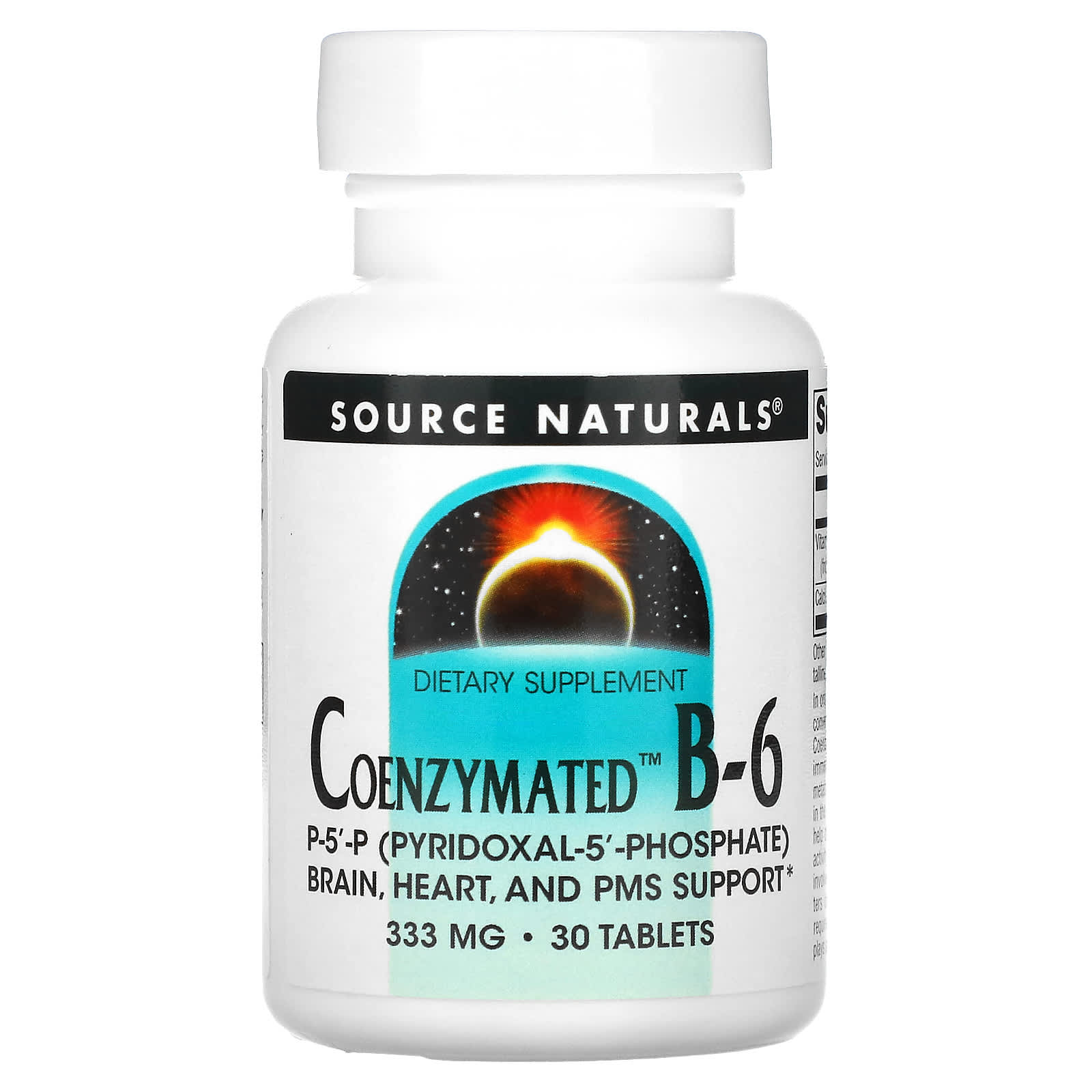 Source Naturals, Coenzymated B-6, 30 Tablets - Image 1