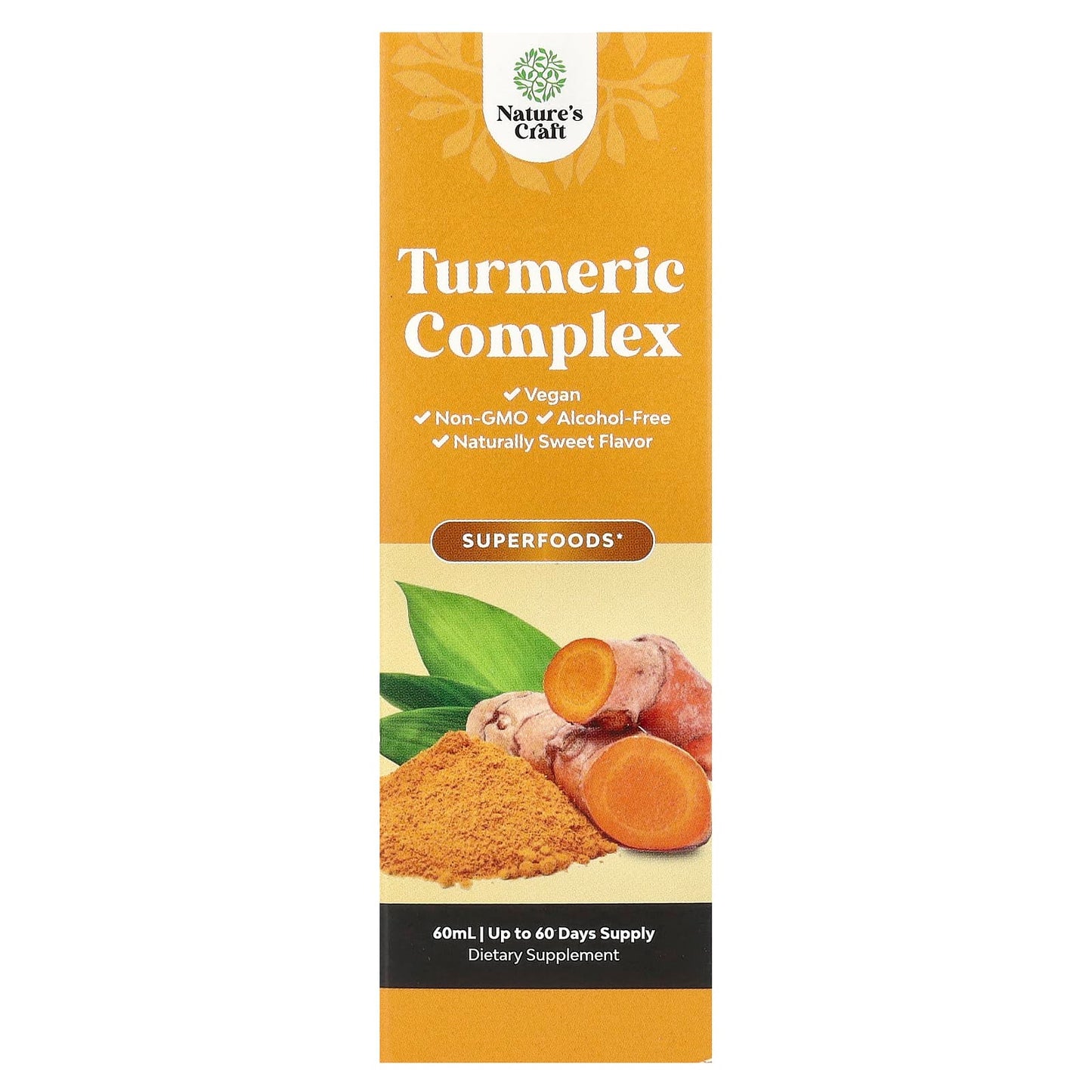 Nature's Craft, Turmeric Complex, Alcohol-Free, Naturally Sweet , 60 ml - Image 1