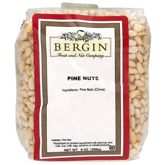 Bergin Pine Nuts 9 oz - Natural Snacking and Baking - Image 1