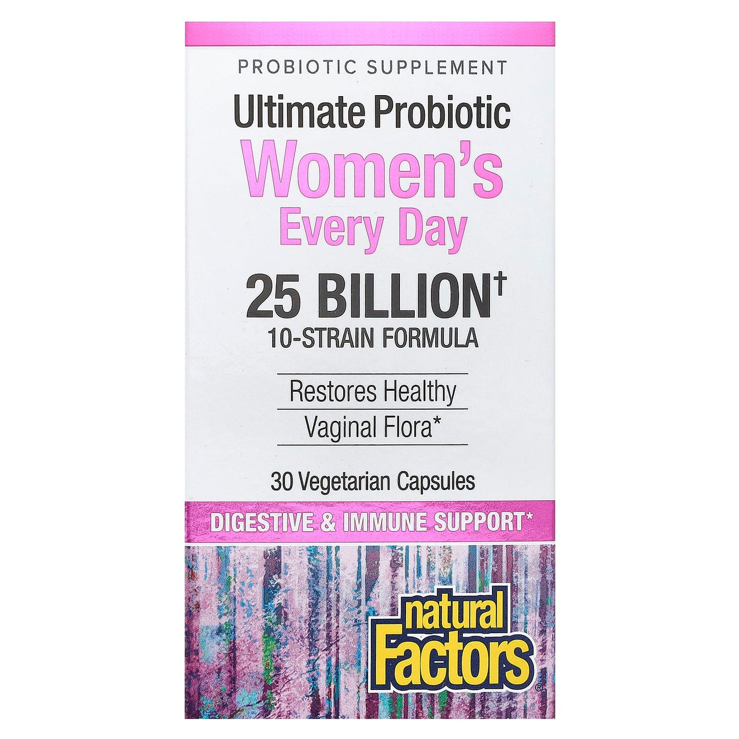 Natural Factors, Ultimate Probiotic Women's Every Day, 25 Billion , 30 Vegetarian Capsules - Image 1