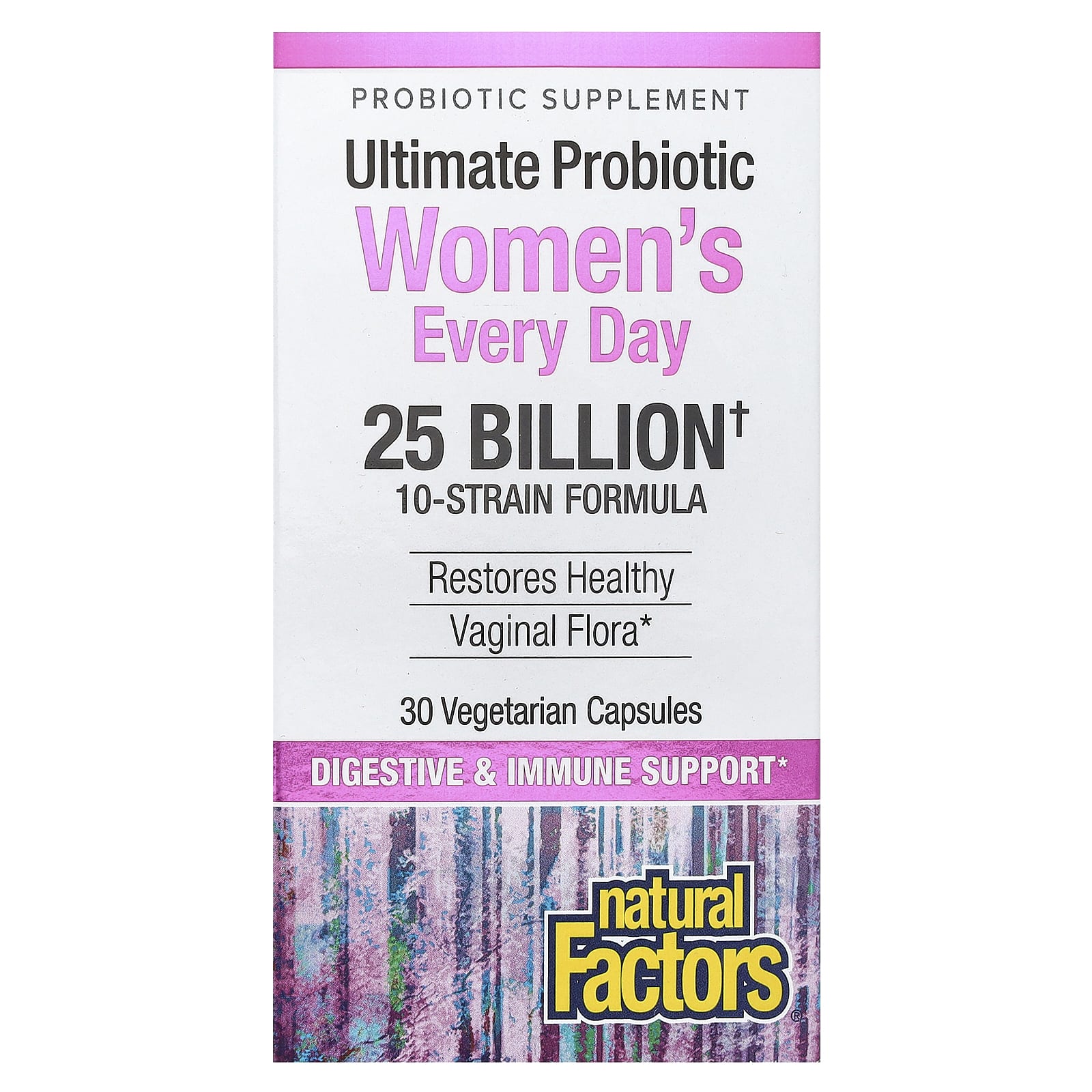 Natural Factors, Ultimate Probiotic Women's Every Day, 25 Billion , 30 Vegetarian Capsules - Image 1