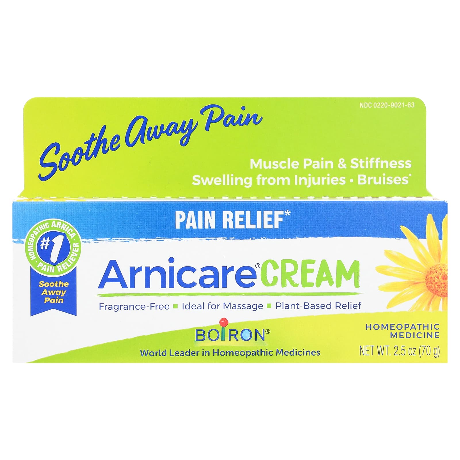 Arnica Pain Relief Cream by Boiron, Fragrance Free, 2.5 oz - Image 2